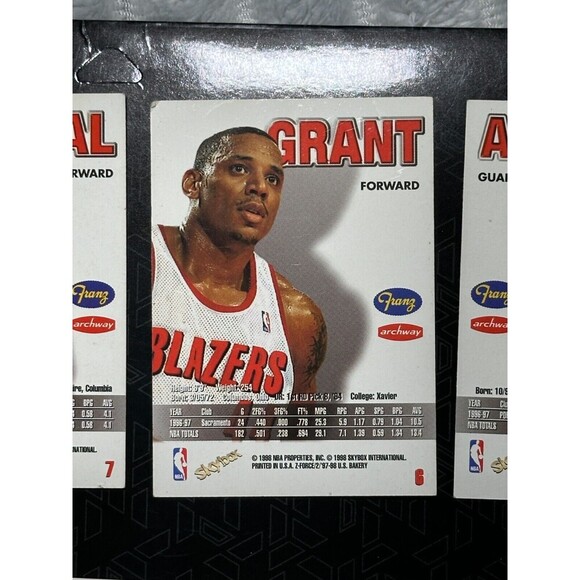1997-98 SkyBox Z-Force Franz Portland Trail Blazers 10 Card Lot (7 Players) - Picture 8 of 16